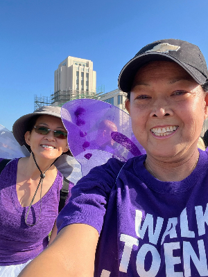 My sister Trina & I at the 2023 walk -The Lupie Le Sisters